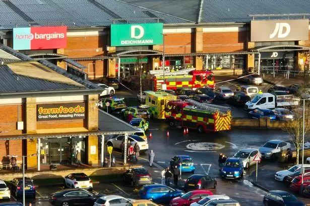Heavy emergency services presence at retail park as people 'trapped'