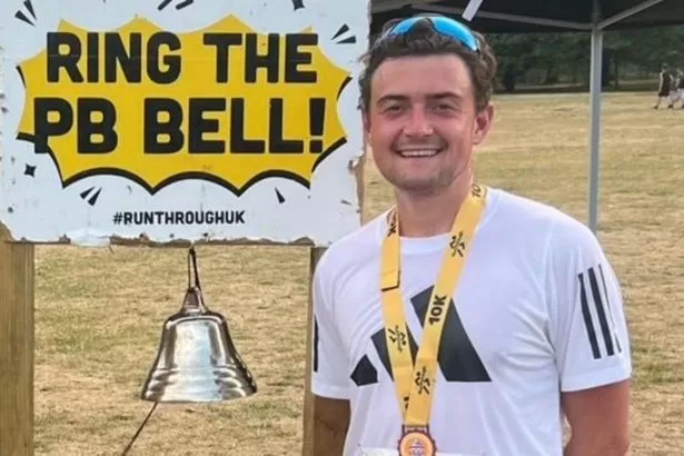 He was 30 metres from finishing his first half marathon, then something unfathomable happened