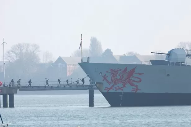 Onboard the HMS Dragon warship once docked in Cardiff now being sent to Cyprus