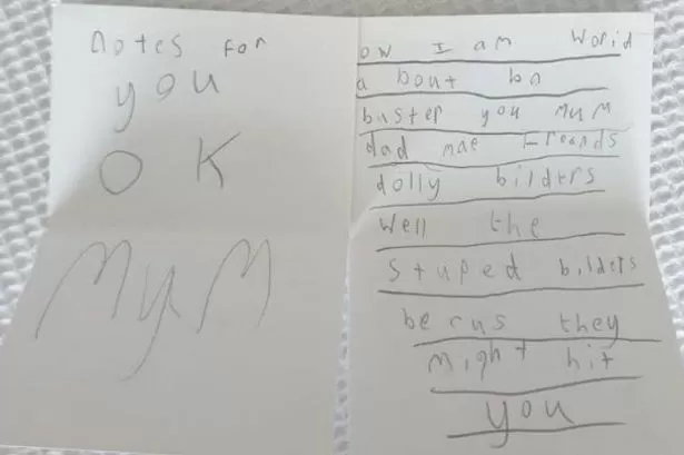 Child's heartbreaking letter to parents after rogue builder wrecked family home