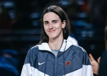 Injured Caitlin Clark Playfully Imitates Reggie Miller Courtside as Pacers Battle OKC in Game 3