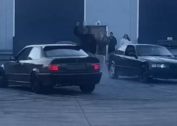 This video of cars doing doughnuts around pedestrians landed driver in court