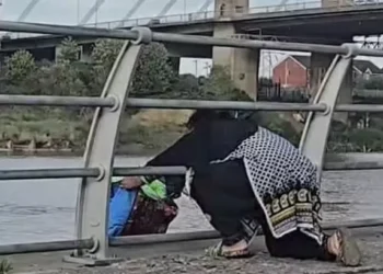 Investigation under way after woman seen chucking rubbish into river