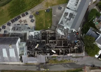 New images reveal scale of fire damage to Welsh beauty spot hotel