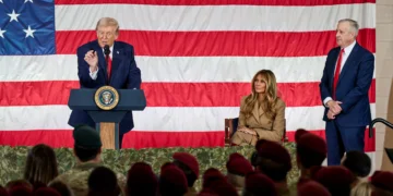 Trump Is Giving Campaign-Style Speeches To Troops In His Second Term