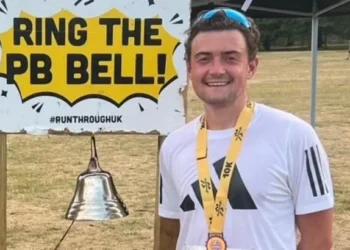 He was 30 metres from finishing his first half marathon, then something unfathomable happened