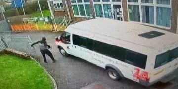 Headteacher devastated to find school’s minibus burnt on a hill