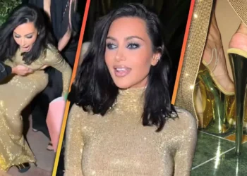 Kim Kardashian Takes a Tumble Into a Bush While Wearing Towering $80 Heels on Oscars Night