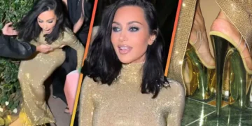 Kim Kardashian Takes a Tumble Into a Bush While Wearing Towering $80 Heels on Oscars Night