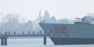 Onboard the HMS Dragon warship once docked in Cardiff now being sent to Cyprus