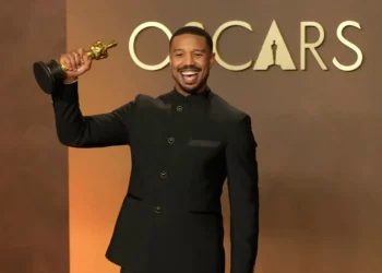 Michael B. Jordan celebrates Oscar win at In-N-Out Burger with fans