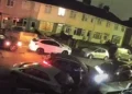 Driver slams into parked cars on quiet street