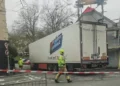 Town centre closed off as lorry gets stuck trying to turn corner in Haverfordwest