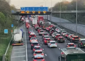 Man armed with spiked piece of wood shut one of UK’s busiest motorways for two hours