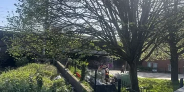 Encampment surrounded by litter returns to Cardiff city centre