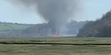 Multiple fires deliberately set near Welsh Castle