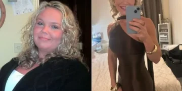 Woman’s astonishing transformation after lightbulb moment at 21 stone
