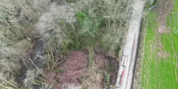 Man accused of exploiting landslip that blocks villagers access